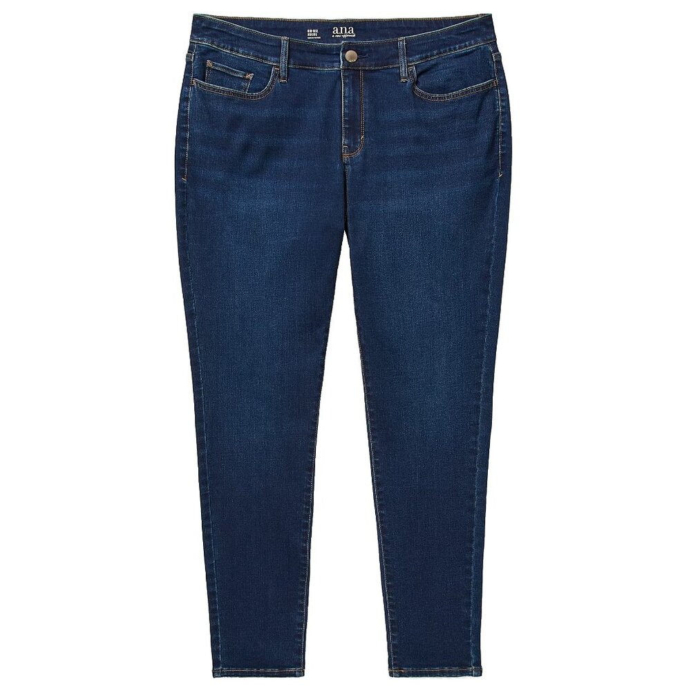 New! A.N.A Mid-Rise Skinny Jegging Blue Jeans Stretch Denim Women's Plus 26W